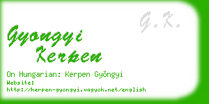 gyongyi kerpen business card